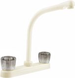 Hi-Rise RV Kitchen Faucet - Clear Knobs