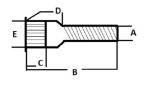 HUB STUDS PRESS-IN