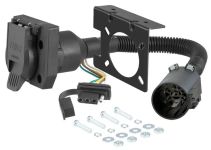 ADAPTER 7 WAY OEM ROUND TO 7 BLADE & 4 FLAT COMBO WIRING KIT CURT - 111-55774