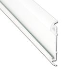 FLAT MOLDING W/ INSERT NO LIP WHITE 16' L - 281-0761