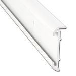 FLAT MOLDING W/ INSERT SHORT LIP POLAR WHITE 16' L - 281-6473