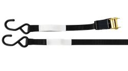 STRAP RATCHET 1" X 12" S-HOOK BLACK 1.2K - 285-8007