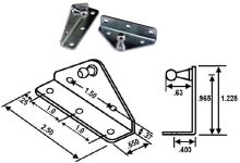 GAS SPRING MOUNTING BRACKET ANGLED