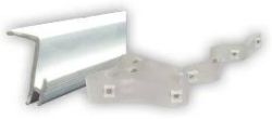 CURTAIN TRACK & GLIDE TAPE  KIT TYPE "D" CEILING MOUNT PLASTIC