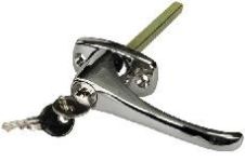 DOOR LOCK L-HANDLE CHROME 1/PKG. - 289-8553
