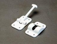 DOOR HOLD BACK T-STYLE PLASTIC 3-1/2"
