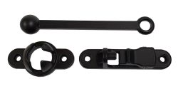 DOOR HOLD BACK BALL & SOCKET ALUM 6" BLK - 309-0006