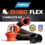 SEWER HOSE KIT W/ HOSE AND FITTING RHINOFLEX