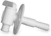 PETCOCK DRAIN VALVE  3/8" OR 1/2" BARB W/ FLANGE - 432-2223