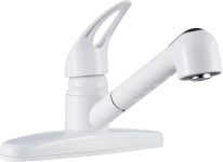 FAUCET KITCHEN W/ PULL OUT SPRAYER (WHITE) - 470-0004