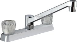 FAUCET KITCHEN 8" CLEAR HANDLES (CHROME) - 470-0012