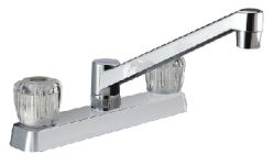 Two Handle RV Kitchen Faucet - Clear Knobs