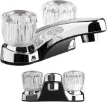 FAUCET LAVATORY W/ CLEAR KNOBS (CHROME) - 470-0020