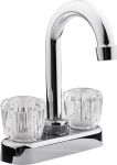 FAUCET BAR W/ CLEAR KNOBS (CHROME) - 470-0025