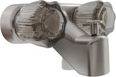 FAUCET TUB/SHOWER W/ DIVERTER & SMOKED KNOBS (SATIN NICKEL) - 470-0030