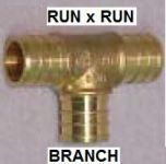 PEX TEES BARB X BARB X BARB