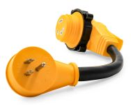 ADAPTER DOGBONE 15M/50F 90DEG W/LOCK RING - 555-5638