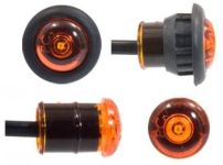 LIGHT SIDE MARKER MINI LED 3/4" ROUND PC RATED