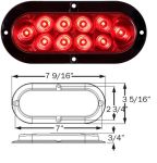 78/88 SERIES 6" OVAL SURFACE MOUNT LED TAILLIGHT
