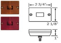 STUD MOUNT MARKER/CLEARANCE LIGHTS WITH REFLEX