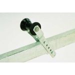 ADJUSTABLE KEEL ROLLER BRACKET ASSEMBLY- 5" BLACK ROLLER