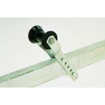 ADJUSTABLE KEEL ROLLER BRACKET ASSEM.- 4" BLACK ROLLER