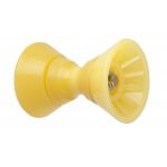 4" BOW BELL ROLLER ASSEMBLY- YELLOW TPR