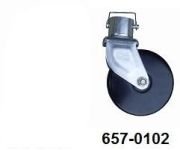 JACK CASTER 6" STEEL FOR 2" TUBE - 657-0102