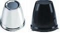 HUB COVER CENTER CAP S.S. W/ BLK CTR BTN - 797-0175