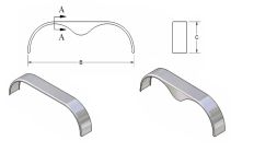 FENDER ALUM ROUND 11"x68" W/VALANCE - 855-6004