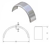 FENDER ALUM ROUND 11"x32" - 855-6404