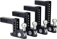 BALL MOUNT 2" SHANK 6" DROP ADJUSTABLE W/SCALE AERO HITCH - 921-8336