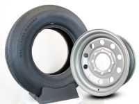 TIRE ST235/80R16 LRG ON 8on6.5 SILVER MOD RAINIER - 868-9024