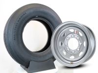 TIRE ST235/80R16 LRG ON 8on6.5 SILVER SPOKE RAINIER - 868-9382