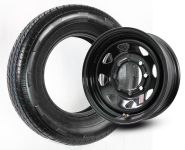 TIRE ST235/80R16 LRE ON 8on6.5 BLACK SPOKE RAINIER - 868-6069