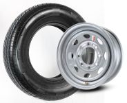 TIRE ST235/80R16 LRE ON 8on6.5 SILVER SPOKE RAINIER - 868-6099
