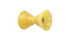 4" BOW BELL ROLLER ASSEMBLY- YELLOW TPR